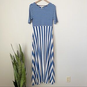 Matilda Jane The Road Ahead Blue & White Striped Maxi Dress